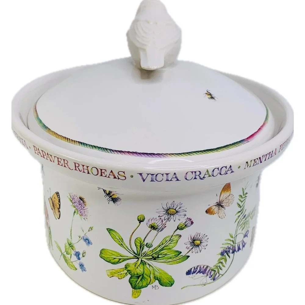 Hallmark Marjolein Bastin WILDFLOWER MEADOW COVERED CASSEROLE Dish Oval 2 Quart